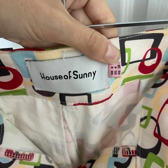 House of Sunny Colorful Abstract Wide Leg Pants - Picture 2 of 5